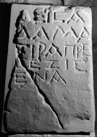 Block of tufa from Vieste Garganico (3rd century BC)